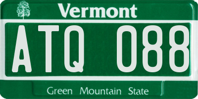 VT license plate ATQ088