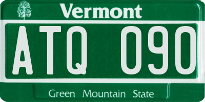 VT license plate ATQ090