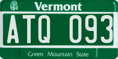 VT license plate ATQ093