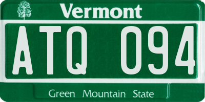 VT license plate ATQ094