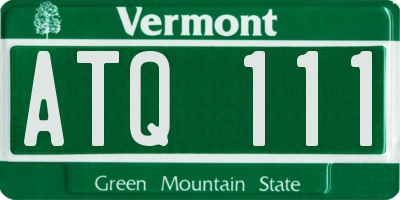VT license plate ATQ111