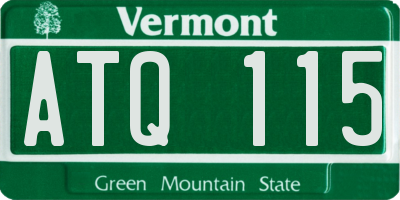 VT license plate ATQ115