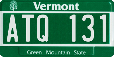 VT license plate ATQ131