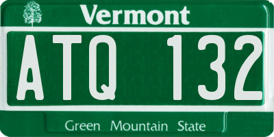 VT license plate ATQ132