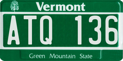 VT license plate ATQ136