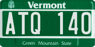 VT license plate ATQ140