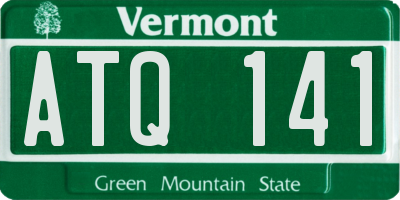 VT license plate ATQ141