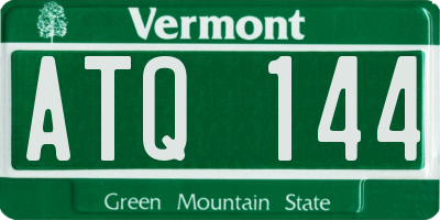 VT license plate ATQ144
