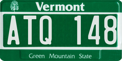 VT license plate ATQ148