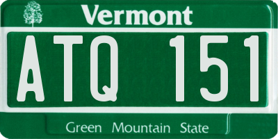 VT license plate ATQ151