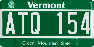 VT license plate ATQ154