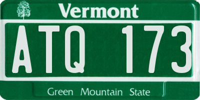 VT license plate ATQ173