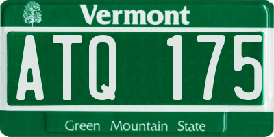 VT license plate ATQ175