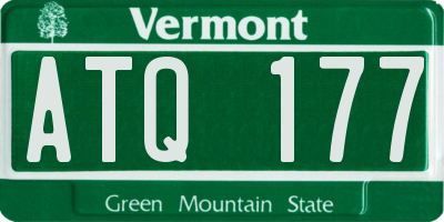 VT license plate ATQ177