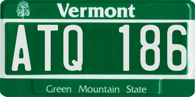 VT license plate ATQ186
