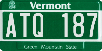 VT license plate ATQ187