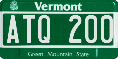 VT license plate ATQ200