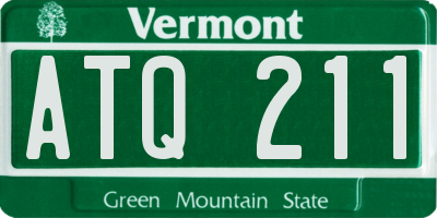 VT license plate ATQ211