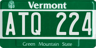VT license plate ATQ224