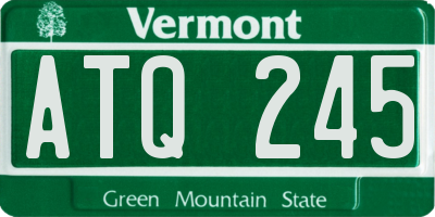 VT license plate ATQ245
