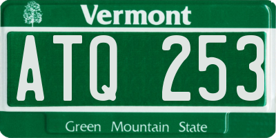 VT license plate ATQ253
