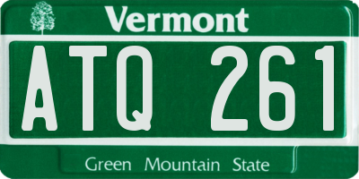 VT license plate ATQ261