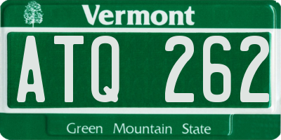 VT license plate ATQ262