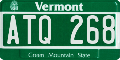 VT license plate ATQ268