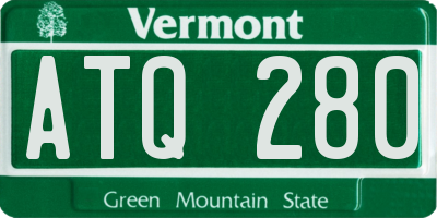 VT license plate ATQ280