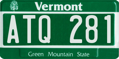 VT license plate ATQ281