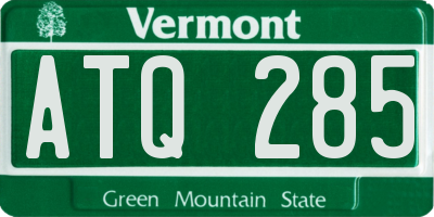 VT license plate ATQ285