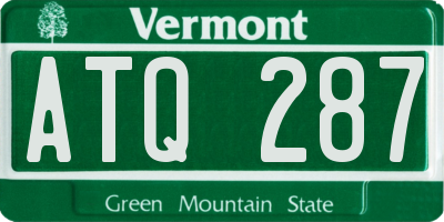 VT license plate ATQ287