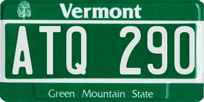 VT license plate ATQ290