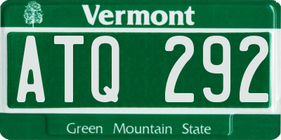 VT license plate ATQ292