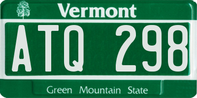 VT license plate ATQ298
