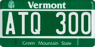 VT license plate ATQ300