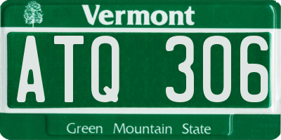 VT license plate ATQ306