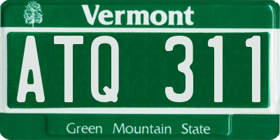 VT license plate ATQ311