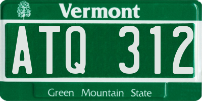 VT license plate ATQ312