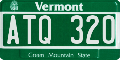 VT license plate ATQ320