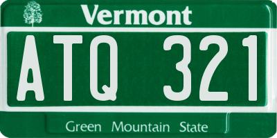 VT license plate ATQ321