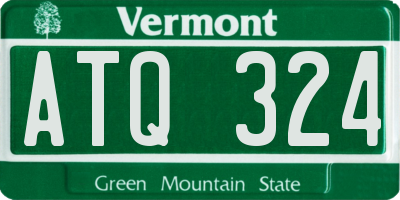 VT license plate ATQ324