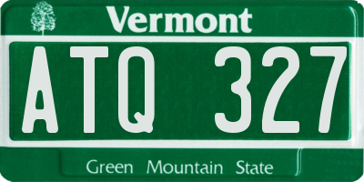 VT license plate ATQ327
