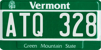VT license plate ATQ328