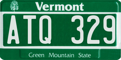 VT license plate ATQ329