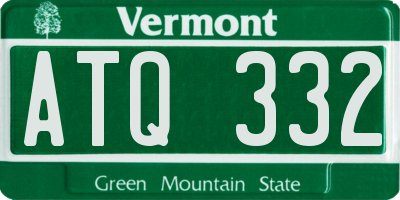 VT license plate ATQ332
