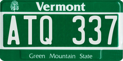 VT license plate ATQ337