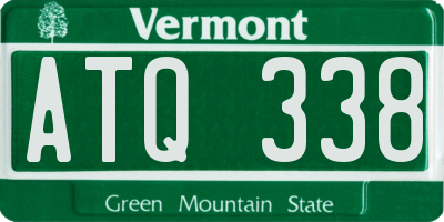 VT license plate ATQ338