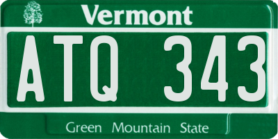 VT license plate ATQ343