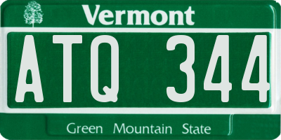 VT license plate ATQ344